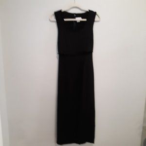 Sexy Black Maxi Dress with Slit in Back Size 11-12